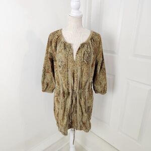 Ralph Lauren Denim & Supply Dress Womens M Corduroy Paisley Peasant Cottage Boho